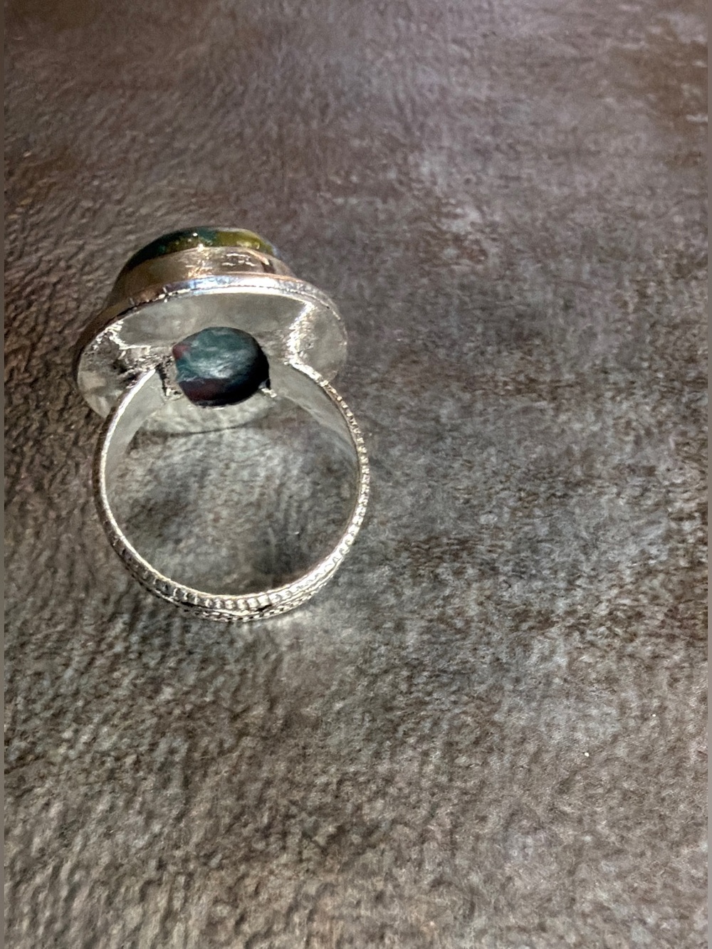 Vintage Style Women Jewelry Ring Size 8 925 Silver Plated Bloodstone Jasper - Picture 4 of 4